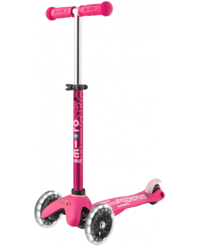 Scooter pentru copii Micro - Mini Deluxe LED, Pink - 1