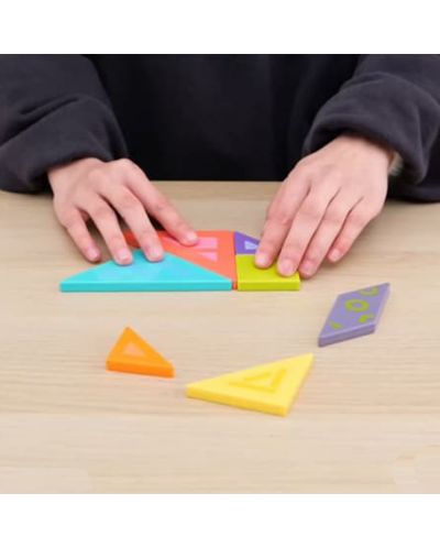 Joc inteligent pentru copii Hola toys Educational - Tangram magnetic, Animale - 6