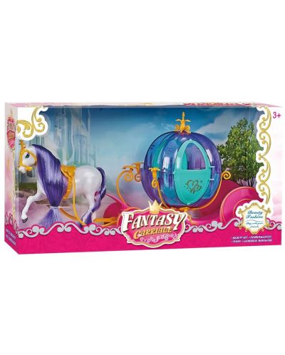 Jucărie Felyx Toys - Trăsură de păpuși cu cal  - 1