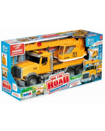 O jucărie de copii RS Toys - Macara auto cu frecare, braț hidraulic, sunete și lumini - 1