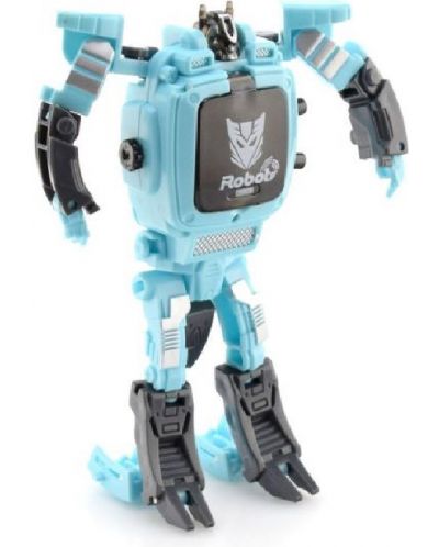 Jucărie pentru copii Raya Toys - Ceas robot transformator, albastru - 1