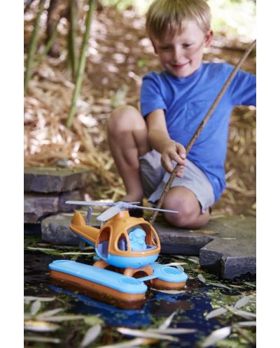 Jucarie pentru copii Green Toys - Elicopter maritim, portocaliu - 4