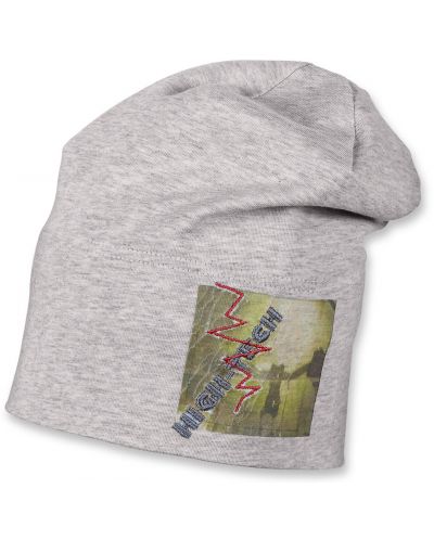Pălărie din tricot pentru copii Sterntaler - 49 cm, 12-18 luni, gri - 1