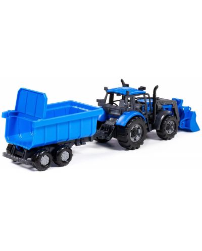 Jucărie pentru copii Polesie Progress - - Tractor de inerție cu remorcă și paletă - 5
