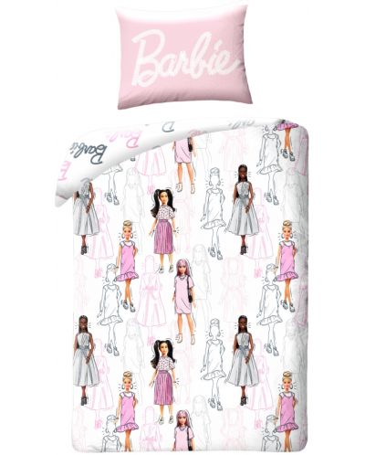 Lenjerie de pat pentru copii Halantex - Barbie - 1