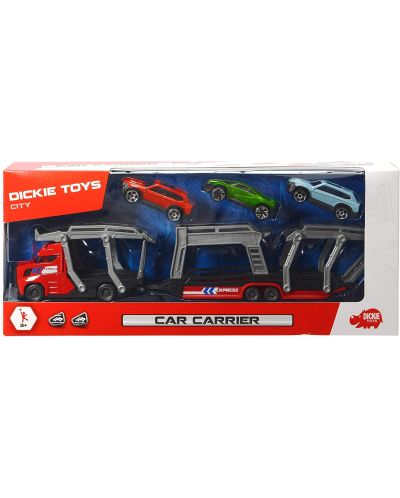 Jucarie pentru copii Dickie Toys - Transportor auto, cu 3 masinute - 1