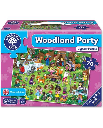 Puzzle pentru copii Orchard Toys - Petrecere in poiana, 70 piese - 1