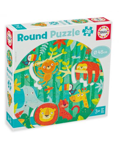 Puzzle pentru copii Educa de 28 piese - The jungle - 1