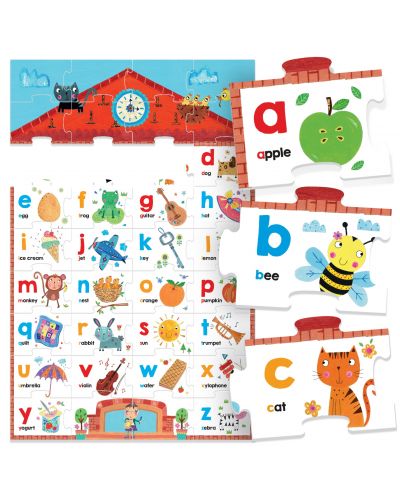 Puzzle pentru copii Headu Ecoplay - Alfabetul vesel - 2