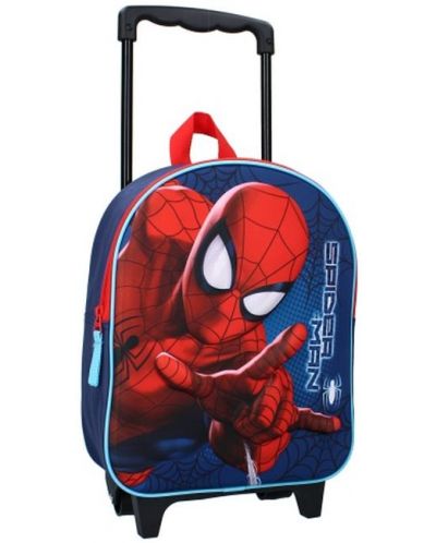 Rucsac 3D pentru copii cu roti Vadobag Spiderman - Friends Around Town - 1