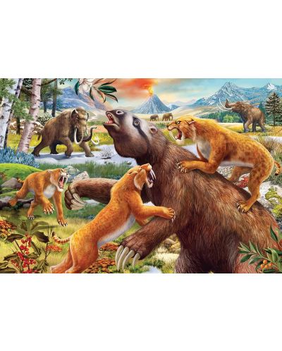 Puzzle pentru copii Ravensburger  din 2 x 24 piese -Fauna sălbatică jurasică - 2