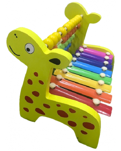 Set din lemn pentru copii Raya Toys - Xilofon și abac - 2