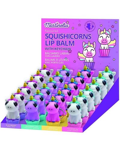 Balsam de buze pentru copii Martinelia - Squishcorns, unicorn, asortiment - 1