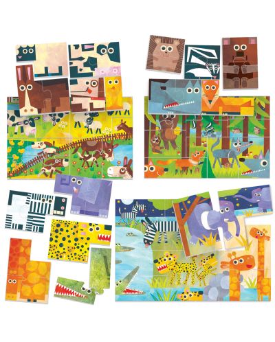 Puzzle pentru copii Headu Ecoplay - Animalele si mediul lor - 2