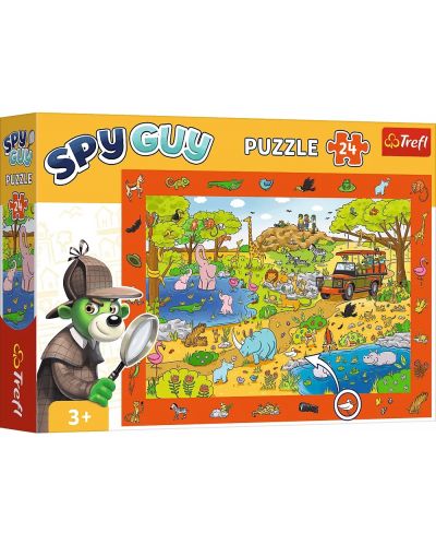 Puzzle de 24 de piese Trefl - Spy Guy: Safari - 1