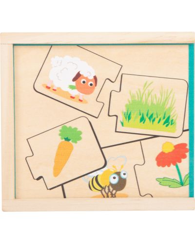 Puzzle din lemn pentru copii Picior mic - Animale de hrănit, 20 de piese - 3