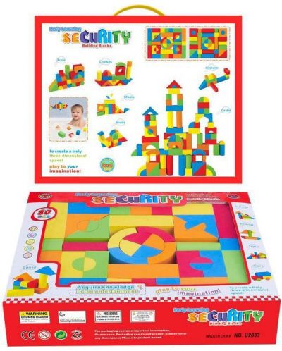 Set pentru copii Raya Toys -Blocuri de construcție, 80 de articole - 1