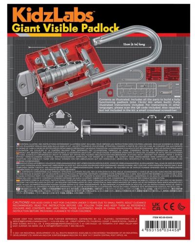 Jucărie de construcție  4M Kidz Labs - Un lacăt transparent gigant - 3