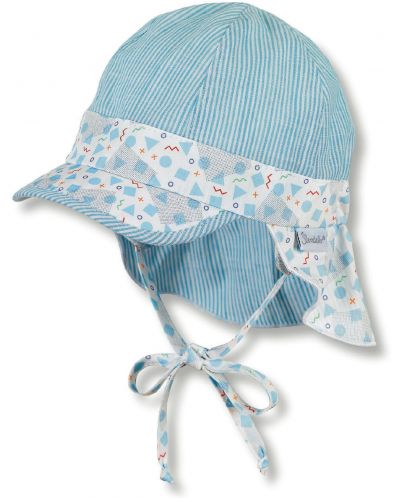 Pălărie de vară pentru copii cu protecție UV 30+ Sterntaler - 49 cm, 12-18 luni, albastră - 1