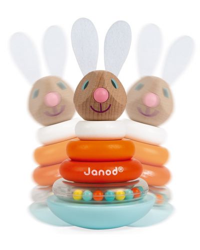 Jucărie pentru copii Janod - Iepuraș infilțabil și balansoar - 4