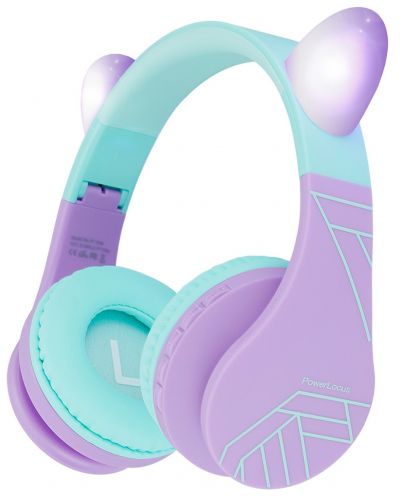 Casti pentru copii PowerLocus - P1 Ears, wireless, mov - 1
