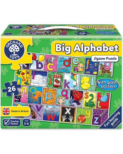 Puzzle pentru copii Orchard Toys - Alfabet mare, 26 piese - 1