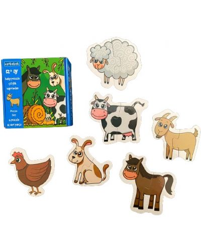 Puzzle pentru copii Neobebek - Animale de fermă - 1