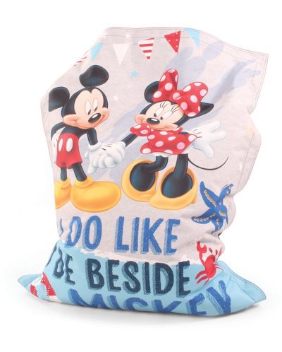 Fotoliu puf pentru copii Disney - Minnie si Mickey Mouse, 50 х 80 х 70 cm - 1