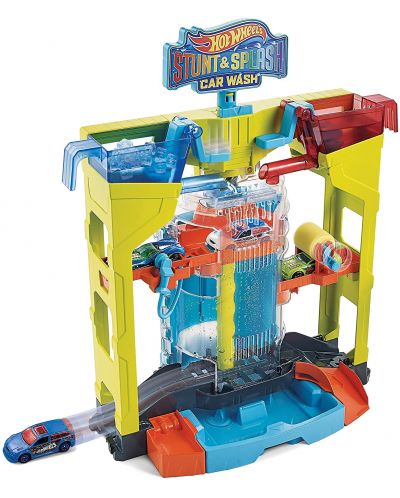 Jucarie pentru copii Mattel Hot Wheels Colour Shifters - Spalatorie auto  - 1
