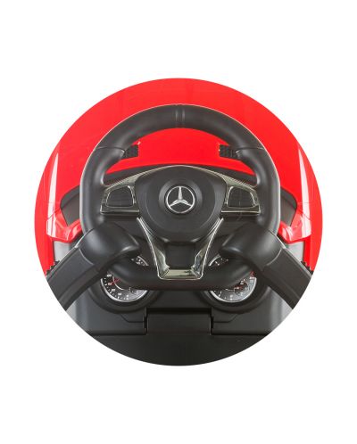 Mașină pentru copii cu mâner și baldachin Chipolino - Mercedes AMG GLЕ 63, roşie - 6