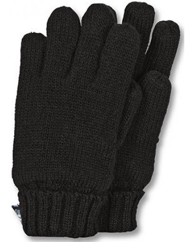 Mănuși tricotate pentru copii Sterntaler - 5-6 ani, negre - 1
