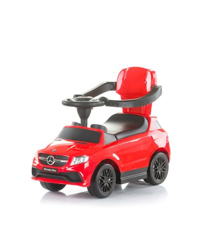 Mașină pentru copii cu mâner și baldachin Chipolino - Mercedes AMG GLЕ 63, roşie - 3