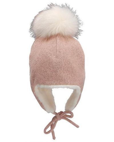 Pălărie de iarnă pentru copii cu pompon Sterntaler - Fetiță, 55 cm, 4-6 ani, roz - 2