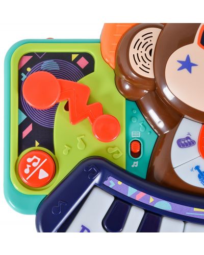 Jucărie pentru copii Hola Toys - Mini pian cu microfon, DJ Monkey - 4