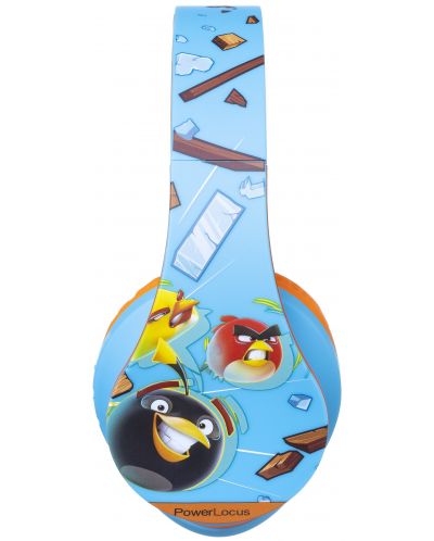 Căști pentru copii PowerLocus - P2 Kids Angry Birds,wireless, albastru/portocaliu - 4