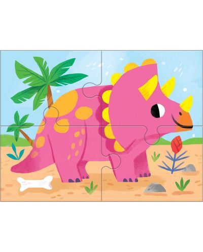 Puzzle pentru copii Mudpuppy 4 în 1 - Prieteni dinozauri - 2