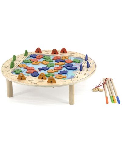 Masă din lemn pentru copii Viga - Pescuit magnetic - 3