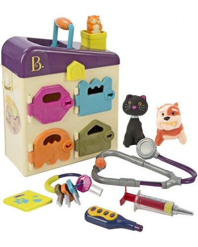 Jucarie pentru copii Battat - Clinica veterinara cu catel si pisica - 2