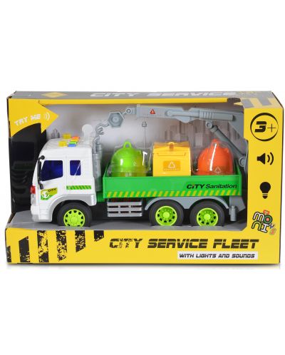 Jucărie pentru copii Moni Toys - Camion cu containere și macara, 1:16 - 1