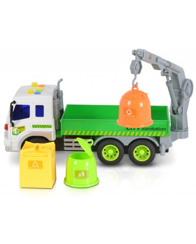 Jucărie pentru copii Moni Toys - Camion cu containere și macara, 1:16 - 4