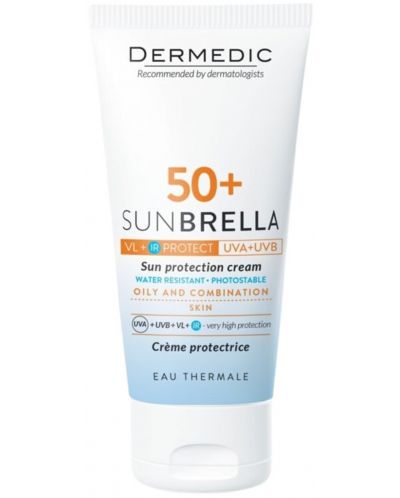 Dermedic Sunbrella Cremă de protecție solară, pentru ten gras și mixt, SPF 50+, 50 ml - 1