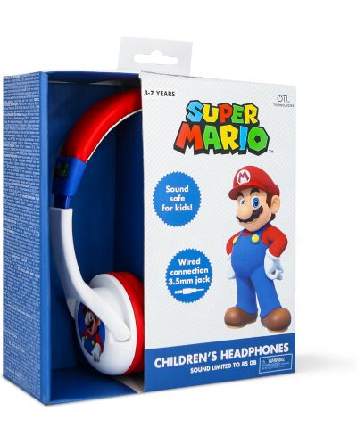 Căști pentru copii OTL Technologies - Super Mario SM1107, multicolore - 2