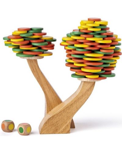 Joc de balans din lemn pentru copii Woody - Copac de toamna - 1