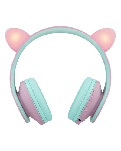 Casti pentru copii PowerLocus - P2, Ears, wireless, roz/verzi - 4