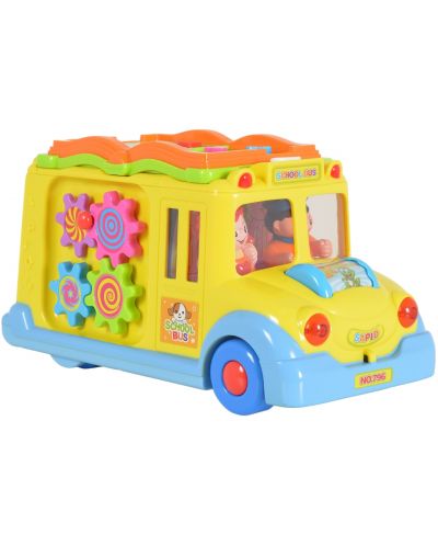 Jucărie muzicală pentru copii  Hola Toys - Autobuz școlar - 1