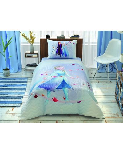 Set lenjerie de pat de o persoană cu pătură TAC Licensed - Frozen 2 Breeze - 1