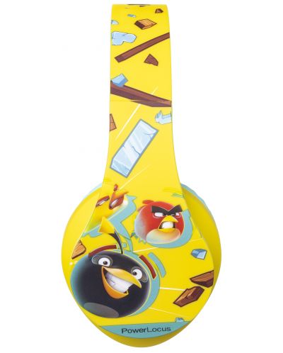 Căști pentru copii PowerLocus - P2 Kids Angry Birds, wireless, verde/galben - 2