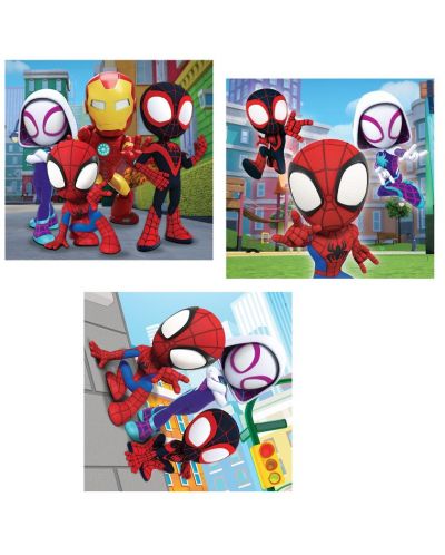 Puzzle pentru copii Clementoni din 3 x 48 piese - Spidey și prietenii săi minunați - 2