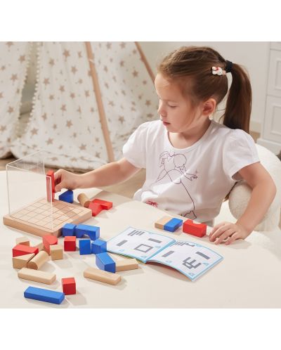 Joc pentru copii cu blocuri de lemn Viga - Compoziții de construcție 3D - 5
