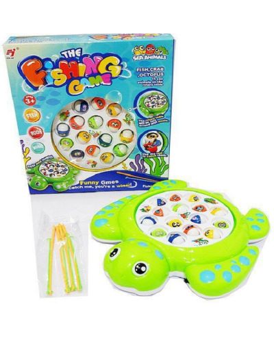 Joc pentru copil Raya Toys - Pescuit muzical, broască țestoasă - 1